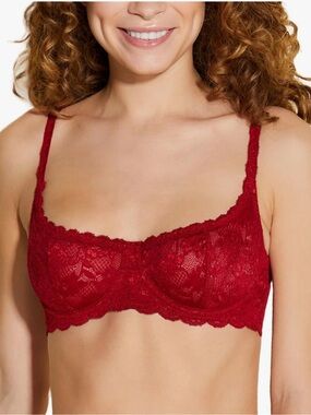Cosabella Lace Balconette Bra in Red
